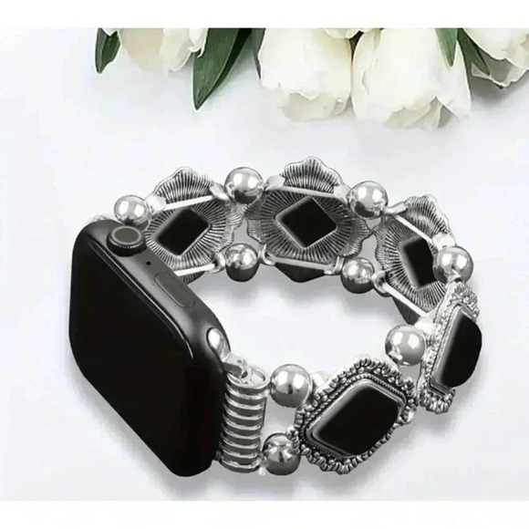 Chic Stainless Steel Apple Watch Band - Picture 2 of 5